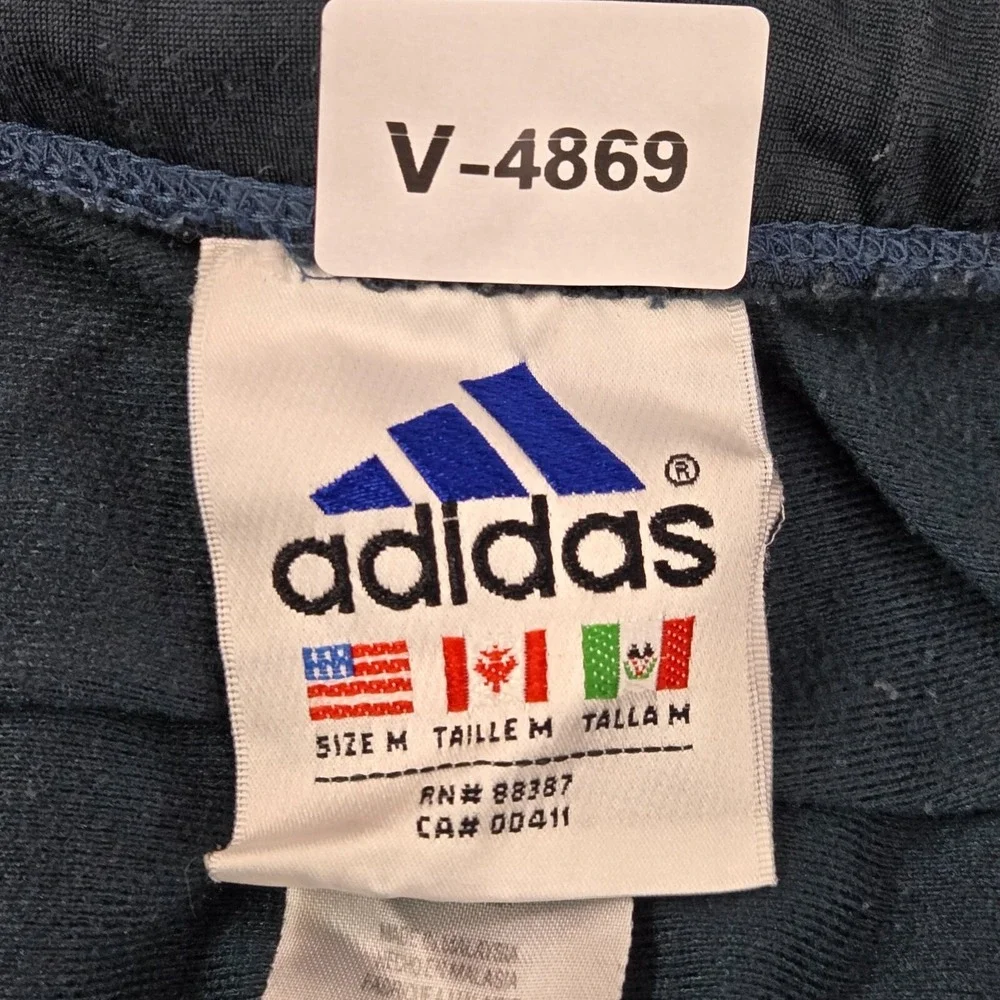 VINTAGE Adidas‎ Men Activewear Pants Medium Blue Track Logo Baggy Y2K